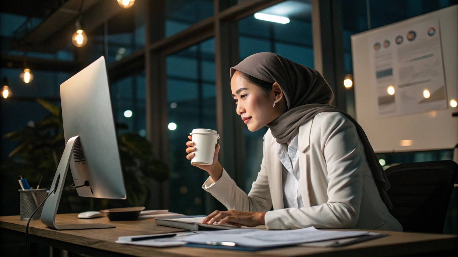 kopi nikmat untuk belerja lembur malam begadang